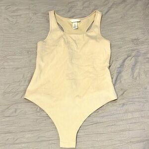 Cream body suit tank top